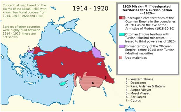 Turkish National Pact Map Specifics