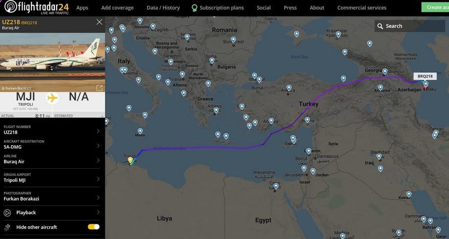 Flight Tracking of Turkish Planes using Georgian Airspace