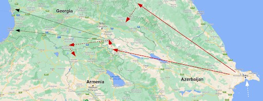 Map Escape Through Armenia