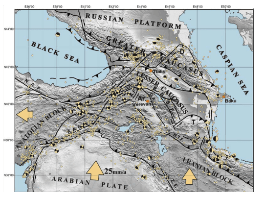 Active tectonics north of the Arabian plate