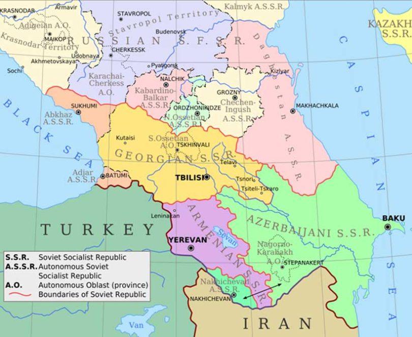 Map of Eastern Turkey and Caucasus