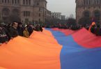 Huge Armenian Flag at Republic Square, Yerevan