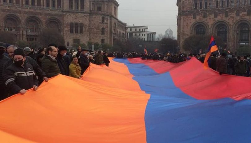 Huge Armenian Flag at Republic Square, Yerevan