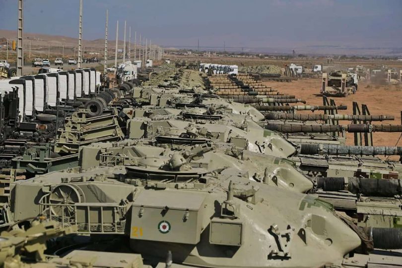 Iranian Tanks Lined up at Azerbaijan's Border