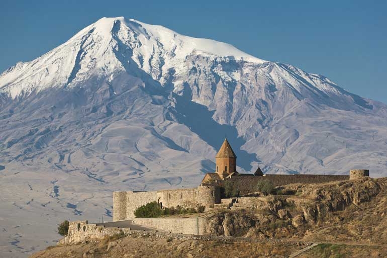 Mount Ararat and Khor Virap Monastery