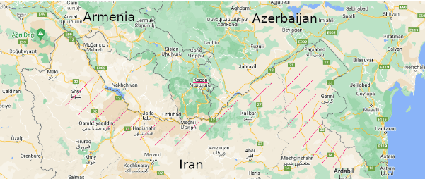 Distribution of Iran forces at the Azerbaijan border